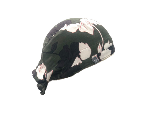 Scrub Cap Brown Floral