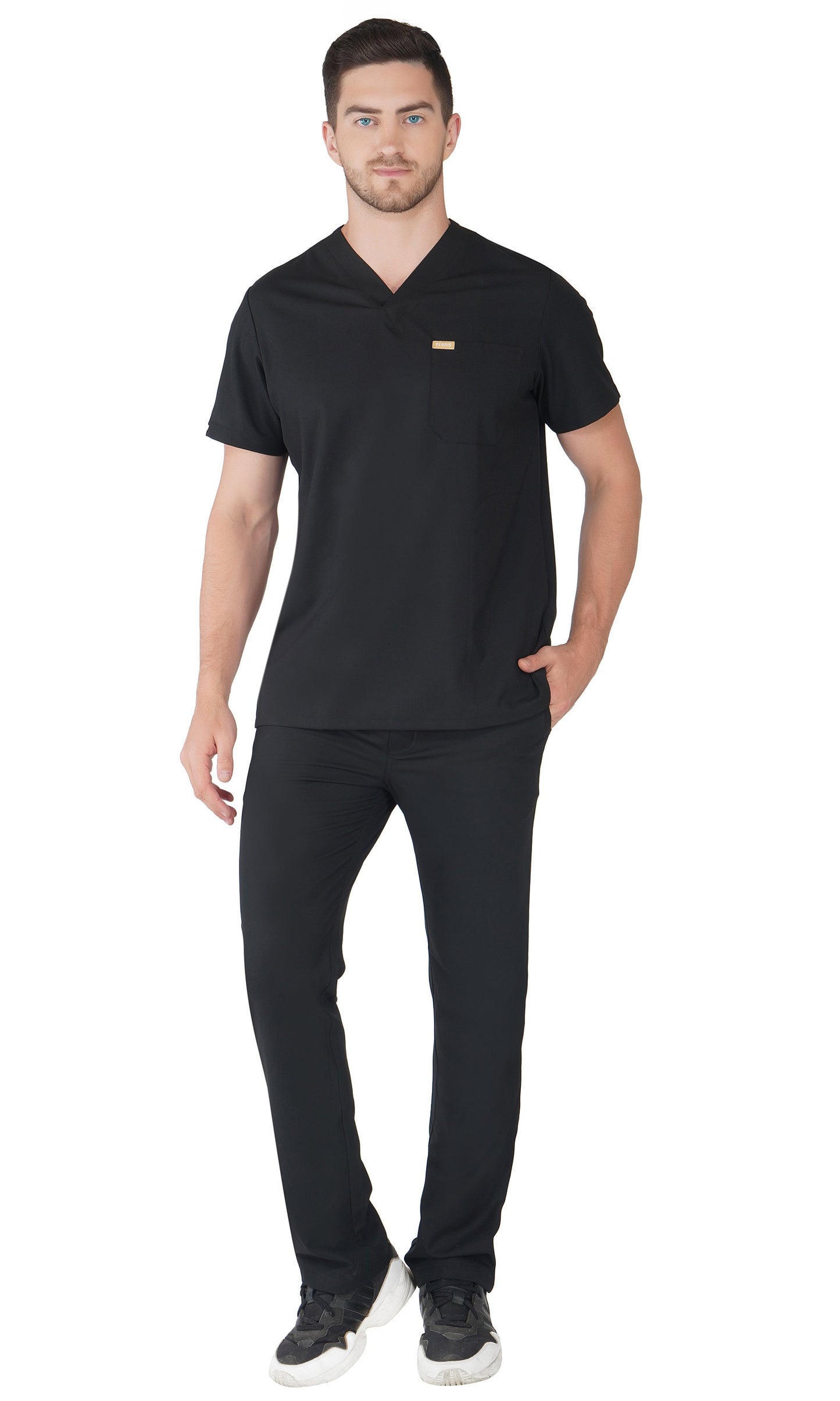 Hafnar Three-Pocket Scrub Top