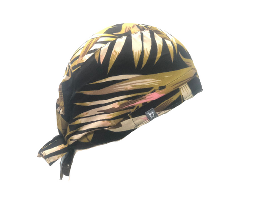 Scrub Cap Leaf Pattern