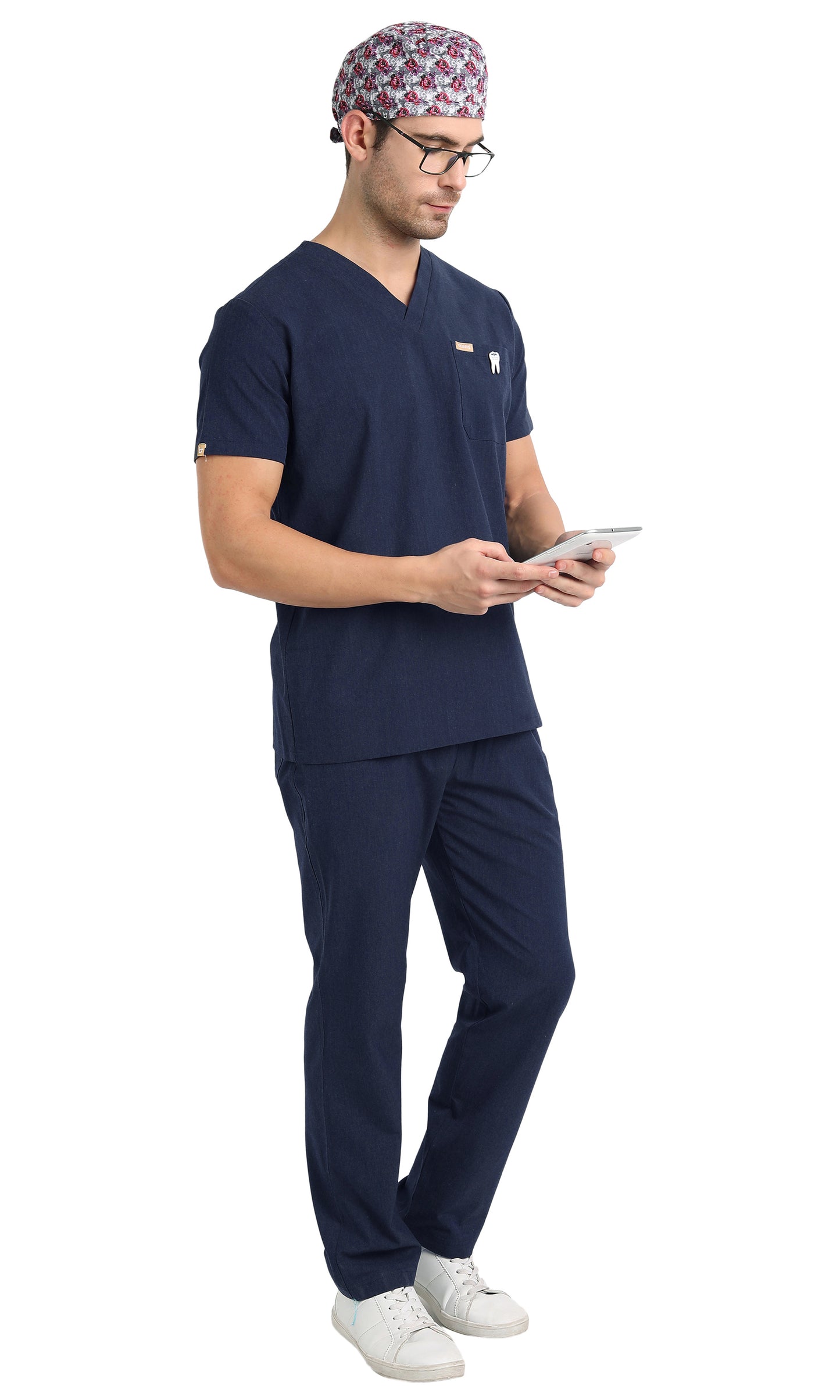 Pitcher One-Pocket Scrub Top