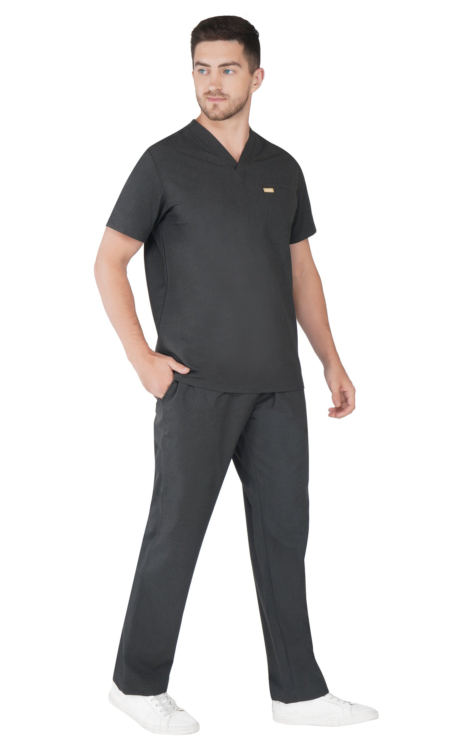 Hafnar Three-Pocket Scrub Top