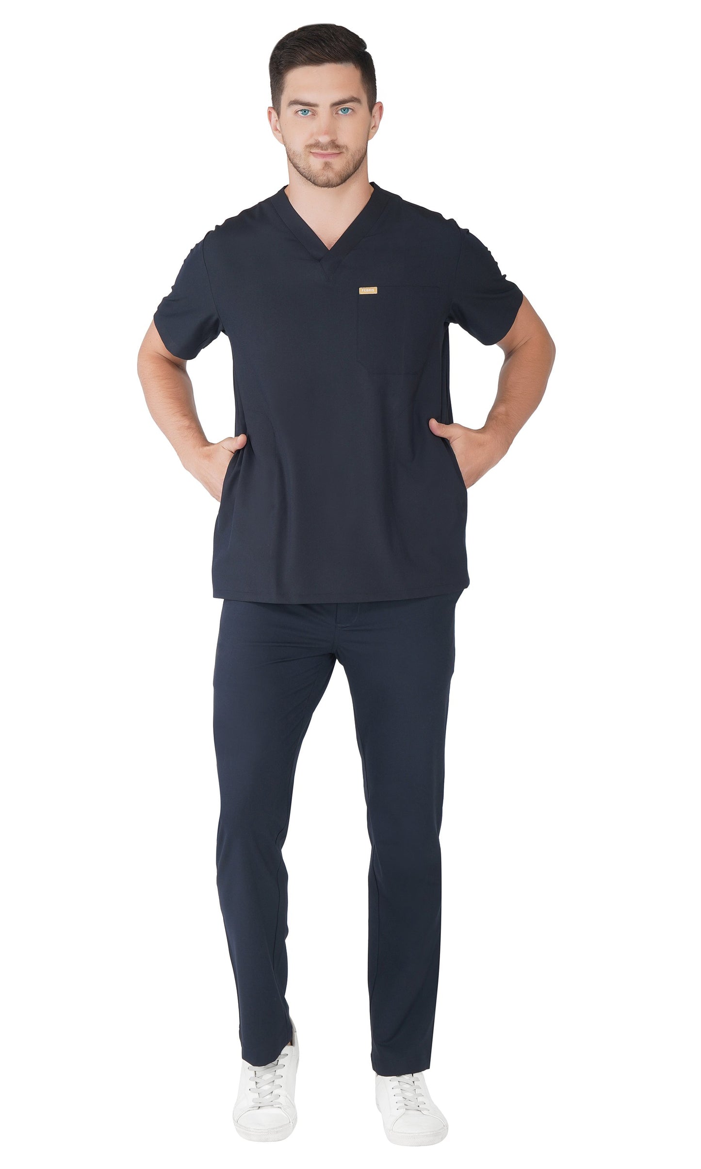 Hafnar Three-Pocket Scrub Top