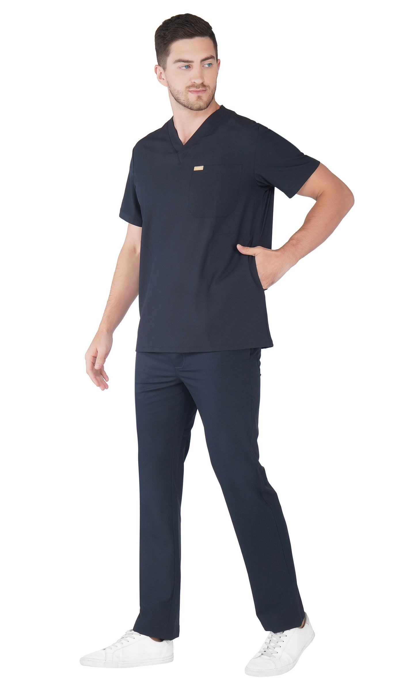 Hafnar Three-Pocket Scrub Top