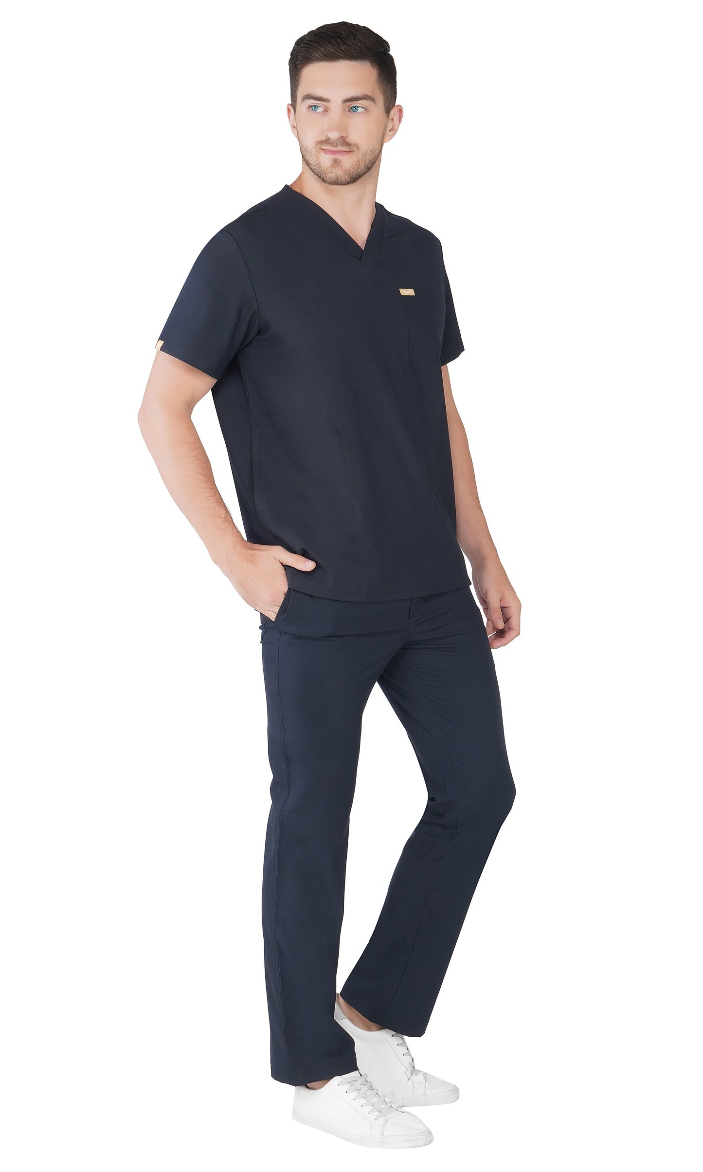 Hafnar Three-Pocket Scrub Top