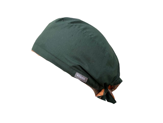 Reversible Scrub Cap Orange floral