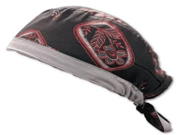 Reversible Scrub Cap Black Floral Design