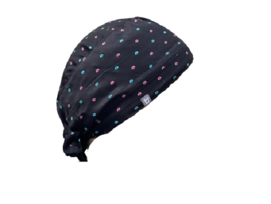 Febris Scrub Caps Multi-Coloured Black