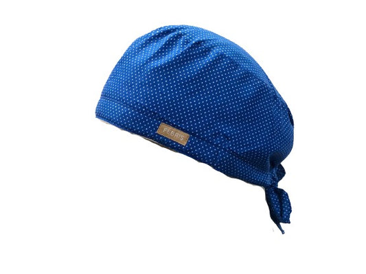 Blue Polka Spark Scrub Cap