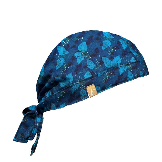 Blue Leaves!! Spark Scrub Cap