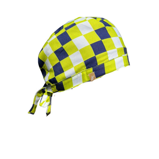 Checkboard Spark Scrub Cap