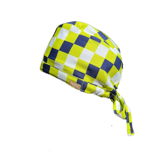 Checkboard Spark Scrub Cap