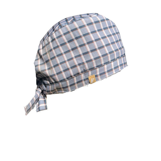 Grey Checks Spark Scrub Cap