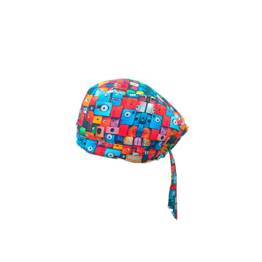 Colour Block Eyes Scrub Cap