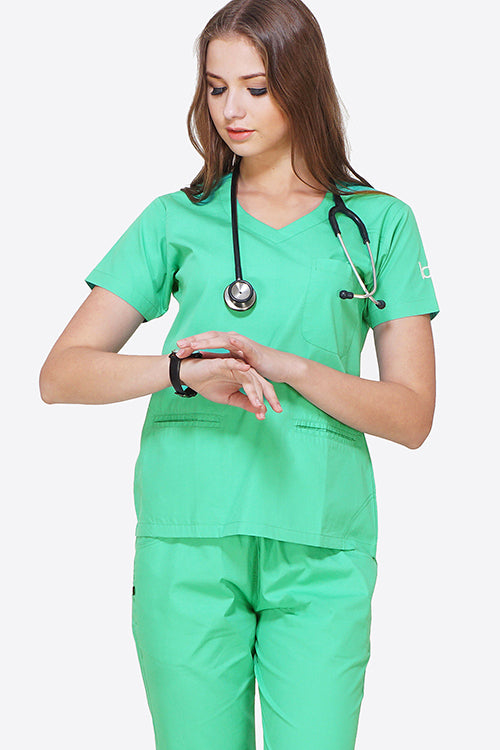 Coral Scrub Top