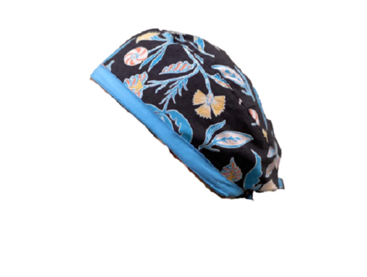 Reversible Scrub Cap Blue floral