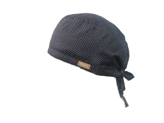 Scrub Cap Black Dotted